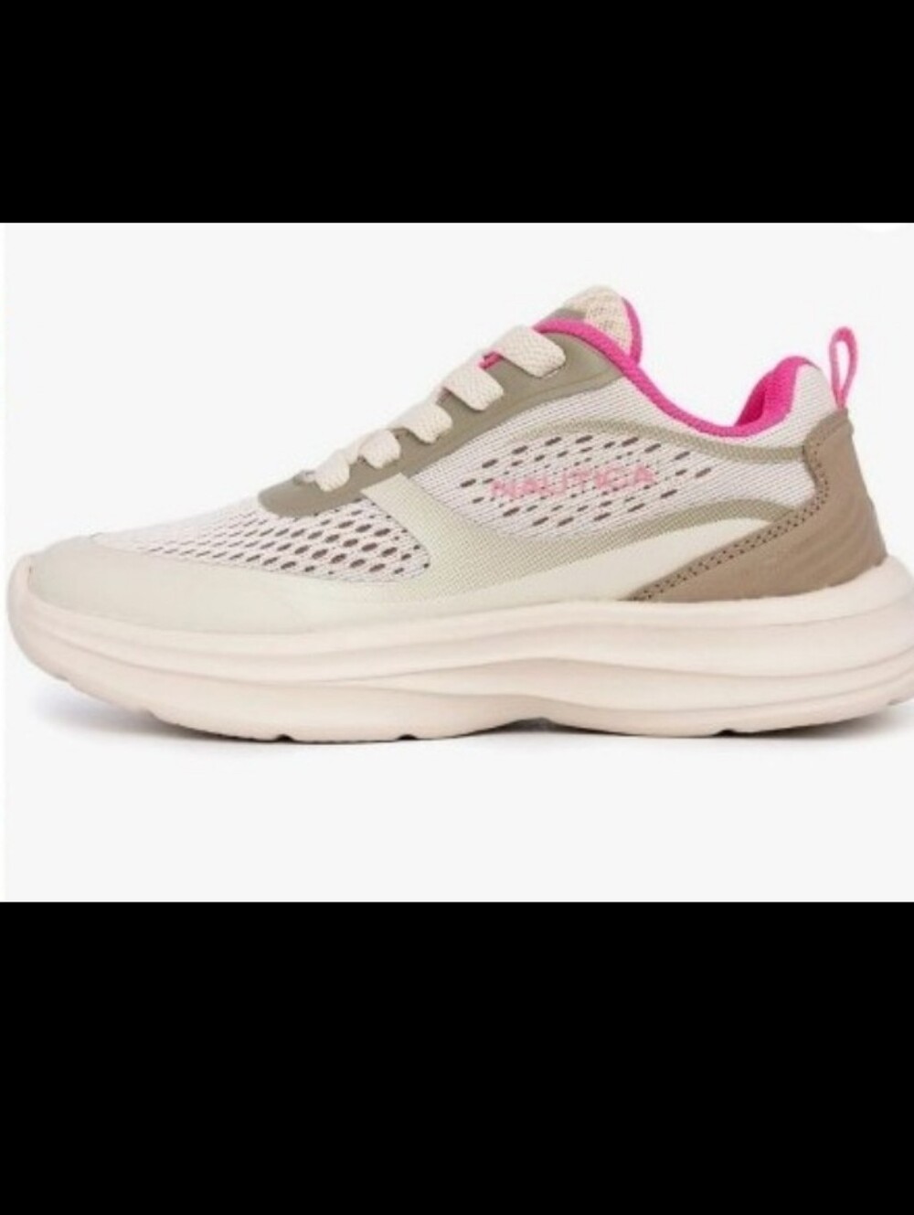 Nautical Kids Sneakers Size 2 Pink Tan White